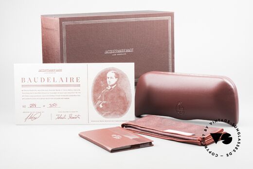 Jacques Marie Mage Baudelaire Lyriker Titan Sonnenbrille, Größe: large, Passend für Herren