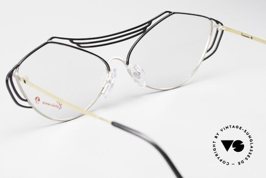 Casanova LC9 80er Kunst Brillenfassung, breite Fassung (XL Gr. 145mm) ist beliebig verglasbar, Passend für Damen