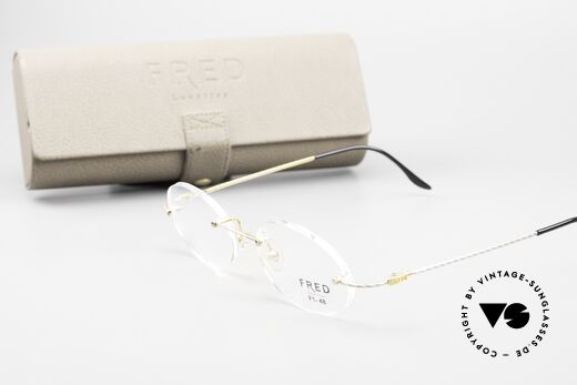 Fred F10 L01 Randlose Luxusbrille Bicolor, Größe: medium, Passend für Herren und Damen Fred F10 L01 Randlose Luxusbrille Bicolor, Größe: medium, Passend für Herren und Damen