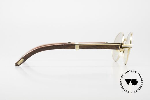 Cartier Giverny Ovale Edelholz Sonnenbrille, neue Colormatic-Gläser (verdunkeln automatisch), Passend für Herren und Damen