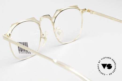 Jean Paul Gaultier 57-0171 Eckige Pantobrille Vergoldet, KEINE Retromode; ein ca. 25 Jahre altes Original!, Passend für Herren