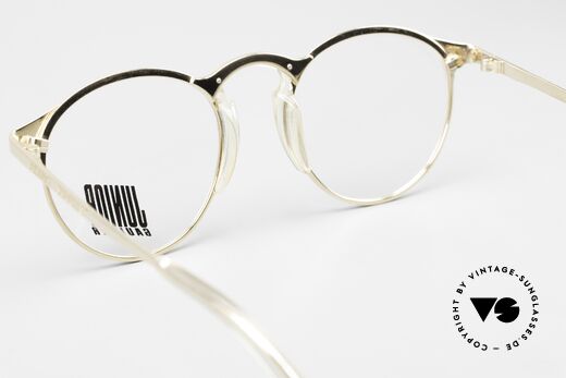 Jean Paul Gaultier 57-0174 90er Pantobrille Vergoldet, Fassung (Gr. 50-21) kann beliebig verglast werden, Passend für Herren und Damen