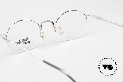 Jean Paul Gaultier 55-7104 Kleine Ovale Brille 90er, Fassung in Gr. 45-20 für optische Gläser gemacht, Passend für Herren und Damen