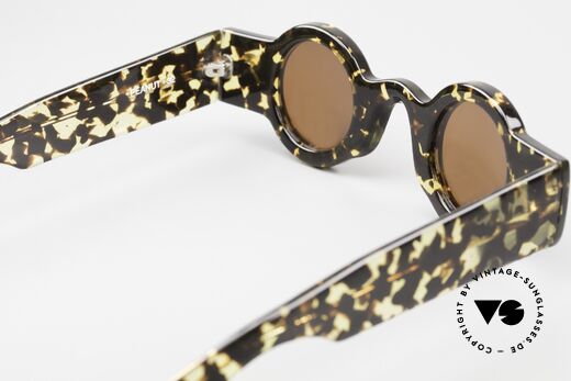 Patrick Kelly Peanut 32 Sonnenbrille Mit Knöpfen, KEINE RETRObrille, sondern ein 80er Jahre Original, Passend für Herren und Damen