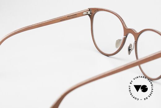 Lucas de Stael Minotaure Thin 05 Luxusbrille Mit Lederüberzug, diese Fassung ist beliebig verglasbar (gleitsichtfähig), Passend für Damen