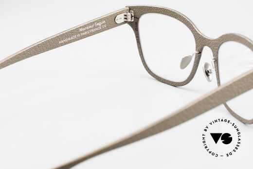 Lucas de Stael Monsieur Seguin 04 Brille Mit Echtem Ziegenleder, diese Fassung ist beliebig verglasbar (gleitsichtfähig), Passend für Herren und Damen