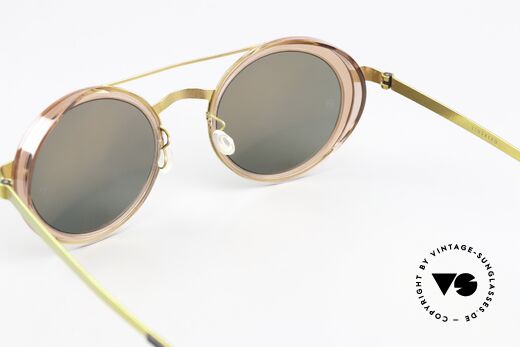 Lindberg 8410 Sun Titan Rahmen Mit Seitenblenden, ungetragen; verspiegelte Sonnengläser; 100% UV, Passend für Damen