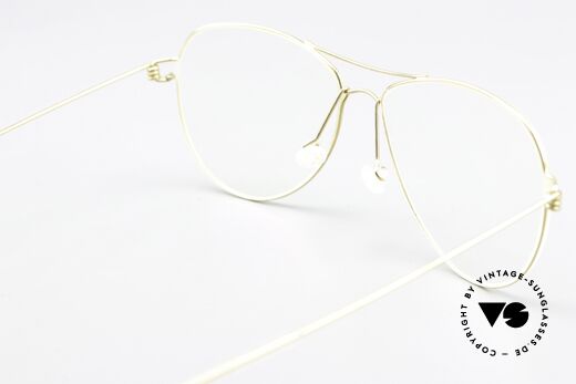 Lindberg Tilda Air Titan Rim Titanium Brille Unisex Gold, eleganter Rahmen ohne Schrauben, Nieten oder Lötungen, Passend für Herren und Damen