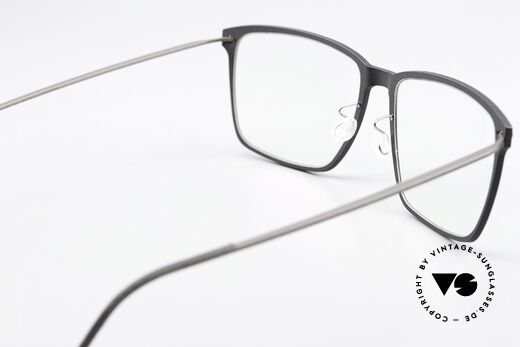 Lindberg 6505 NOW Mattschwarz & Dunkelgrau, ungetragenes Designerstück mit original Lindberg Etui, Passend für Herren und Damen