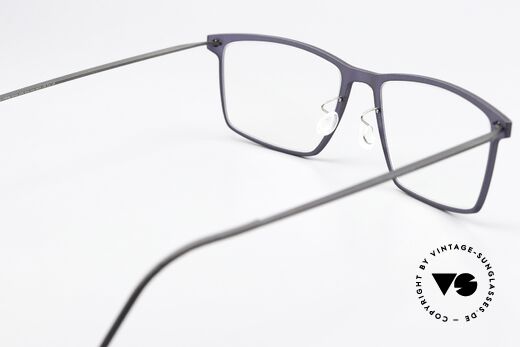 Lindberg 6544 NOW Dunkelviolett Und Grau, ungetragenes Designerstück mit original Lindberg Etui, Passend für Herren und Damen