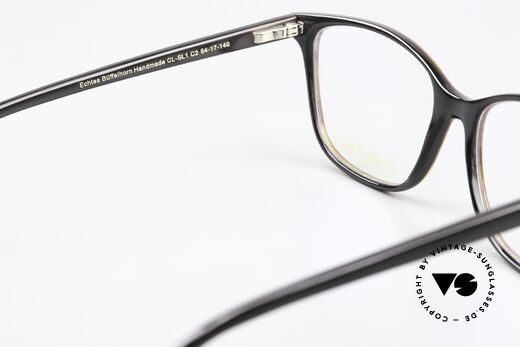 Freddie Wood CL1 Elegante Büffelhorn Brille, Lieferung erfolgt in einem zeitlosen Etui von Lunor, Passend für Damen
