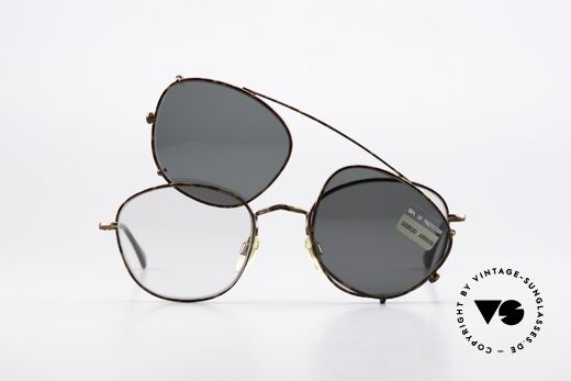 Giorgio Armani 169 Clip On 80er Vintage Brille, Größe: medium, Passend für Herren und Damen Giorgio Armani 169 Clip On 80er Vintage Brille, Größe: medium, Passend für Herren und Damen