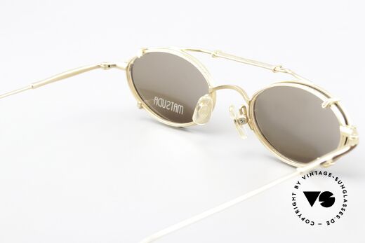 Matsuda 10139 Clip On Vintage Brille 90er, ungetragenes Einzelstück für Leute, die sowas schätzen, Passend für Herren und Damen