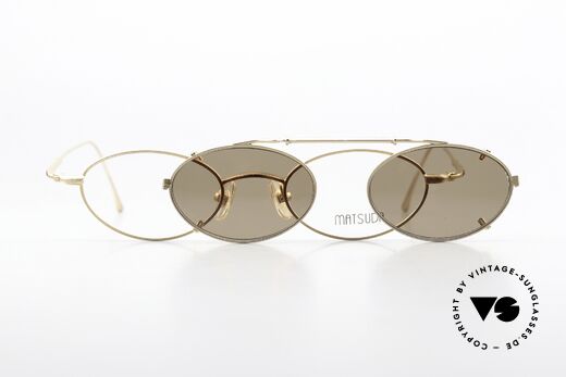 Matsuda 10139 Clip On Vintage Brille 90er, Größe: medium, Passend für Herren und Damen