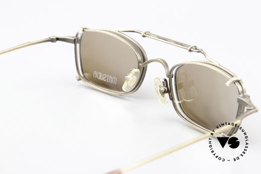 Matsuda 10133 Clip On Brille 90er Titan, ungetragenes Einzelstück für Leute, die sowas schätzen, Passend für Herren und Damen