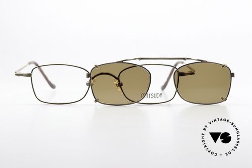 Matsuda 10133 Clip On Brille 90er Titan, Größe: medium, Passend für Herren und Damen