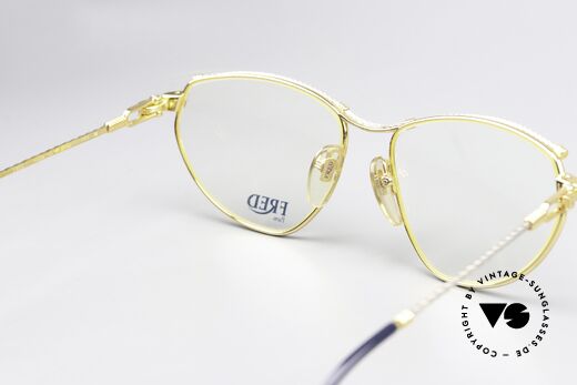 Fred Alize - L Damen Luxus Brille Large, mit original Fred Verpackung: Box, Lederetui, Zertifikat, Passend für Damen