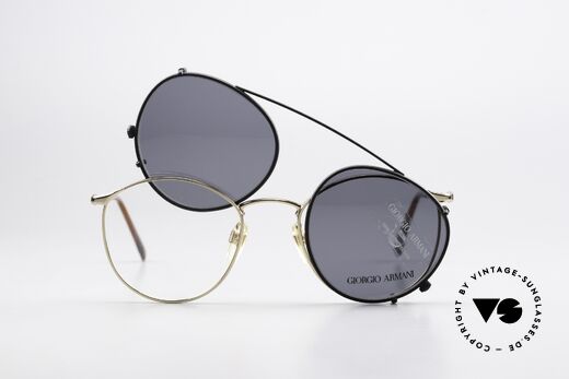 Giorgio Armani 132 53mm 80er Pantobrille Mit SunClip, Größe: medium, Passend für Herren und Damen Giorgio Armani 132 53mm 80er Pantobrille Mit SunClip, Größe: medium, Passend für Herren und Damen