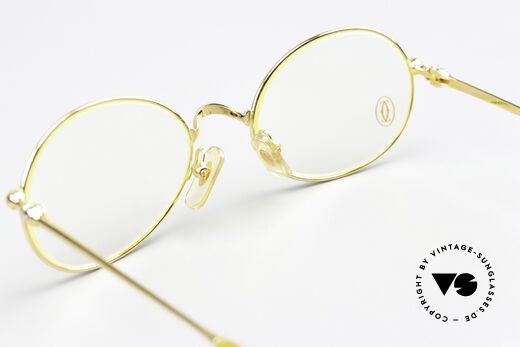 Cartier Saturne - M Vintage Brille Vergoldet 22kt, die Glashöhe ist 36mm = und somit auch gleitsichtfähig, Passend für Herren und Damen