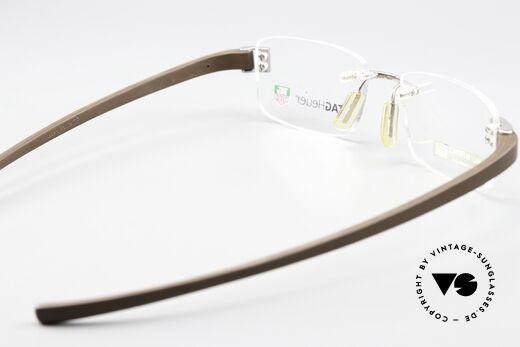 Tag Heuer 7109 Fold Rimless Collection 2004, ungetragen; platin-gebürstet, made in FRANCE, Passend für Herren