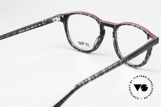 JF Rey JF1398 Damenbrille Panto Style, hier ein Damenmodell: grau-gemustert; pinke Streifen, Passend für Damen