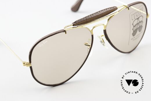 Ray Ban Outdoors Leathers Lederbrille 58mm Automatikglas, ein Sammlerstück für alle U.S.A. Ray-Ban Liebhaber, Passend für Herren und Damen