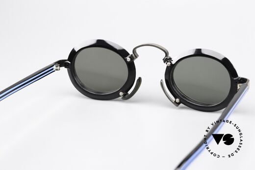 Jean Paul Gaultier 58-1273 Designersonnenbrille 80er, hier ein ungetragenes Exemplar in Col. 5 (blau/schwarz), Passend für Herren und Damen