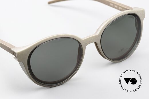 Götti Bionic Roby Panto Brille Gratis Clip On, innovatives Designerstück, 100% made in Switzerland, Passend für Herren und Damen