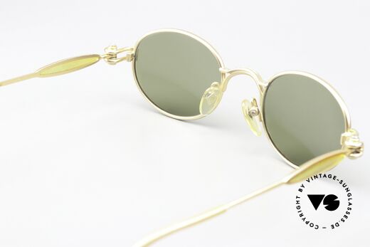 Jean Paul Gaultier 56-7113 Vintage Brille Mattgold Grün, Größe: small, Passend für Herren und Damen