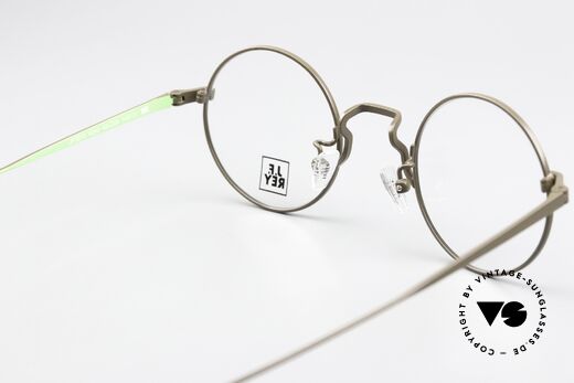 JF Rey JF3013 Runde Brille Mintgrün Braun, runde unisex Metallfassung in mintgrün & graubraun, Passend für Herren und Damen