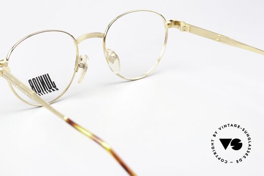 Jean Paul Gaultier 57-3177 90er Pantobrille Gold Plated, die Qualitätsfassung kann beliebig verglast werden!, Passend für Herren und Damen