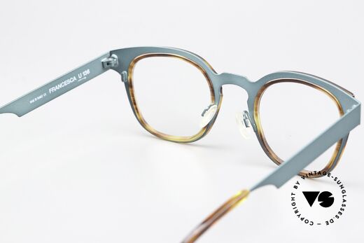 Anne Et Valentin Francesca Petrol Metallic Schildpatt, ungetragenes Einzelstück von 2014; made in France, Passend für Damen