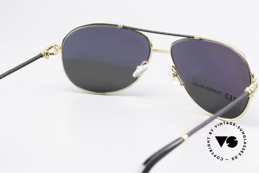 Fred Force10 8466 Aviator Sonnenbrille Luxus, Luxus-Modell könnte aber auch optisch verglast werden, Passend für Herren und Damen