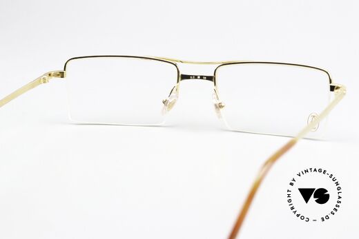 Cartier Semi T-Double Eckige Titanium Brille Herren, die Nylor Titan-Fassung ist knapp gleitsichtfähig, Passend für Herren