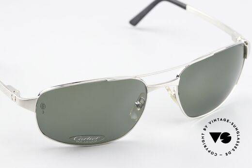Cartier Spirit Brushed Platinum Rahmen, die Fassung könnte auch optisch verglast werden, Passend für Herren