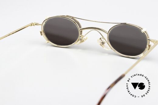 Christian Roth 2400 Clip On Brille 90er Vergoldet, die KLEINE Fassung ist für große Sehstärken ideal, Passend für Herren und Damen