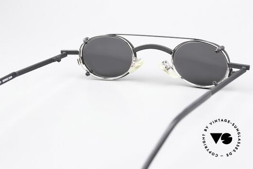 Christian Roth 2505 Oval Mit Schwarzem Clip On, die KLEINE Fassung ist für große Sehstärken ideal, Passend für Herren und Damen