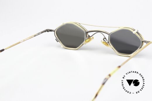 Christian Roth 2402 Achteck Brille Antik Gold, die sehr KLEINE Fassung ist für hohe Sehstärken ideal, Passend für Herren und Damen