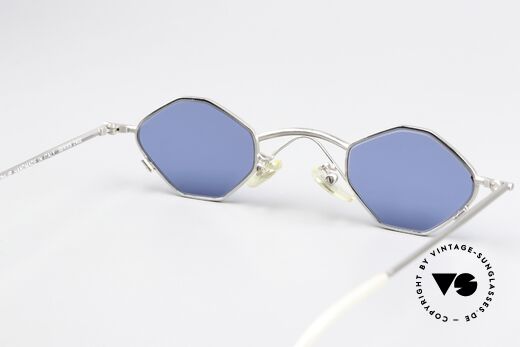 Christian Roth 2402 Achteck Sonnenbrille Silber, die SMALL Fassung ist für sehr große Sehstärken ideal, Passend für Herren und Damen