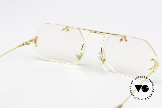 Emmel 3000 Randlose Kunstbrille Bauhaus, die Fassung (im Bauhaus Stil) ist beliebig verglasbar, Passend für Herren und Damen