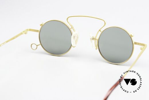 Kansai Yamamoto KY027E Crazy Rund 90er Sonnenbrille, die Fassung ist auch optisch verglasbar (zB Gleitsicht), Passend für Herren und Damen