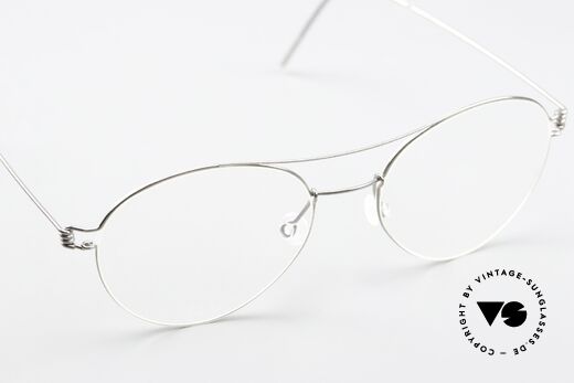 Lindberg Nomi 49 Air Titan Rim Weibliche Pilotenbrille, eleganter Rahmen ohne Schrauben, Nieten oder Lötungen, Passend für Damen