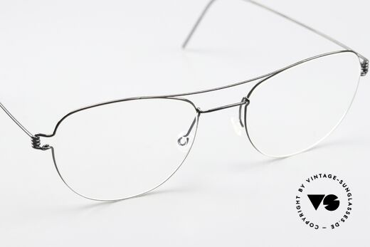 Lindberg Ole Air Titan Rim Runde Pilotenform Unisex, Titan-Fassung kann natürlich beliebig verglast werden, Passend für Herren und Damen