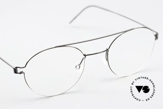 Lindberg Bruce 48 Air Titan Rim Feine Designerbrille Unisex, Fassung kann beliebig (optisch / Sonne) verglast werden, Passend für Herren und Damen