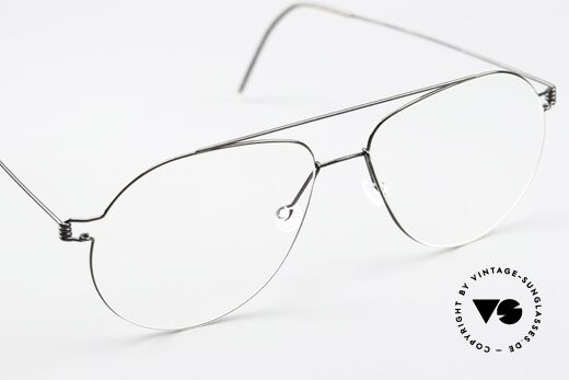Lindberg Raymond Air Titan Rim Herrenbrille Aviator Style, Fassung kann beliebig (optisch / Sonne) verglast werden, Passend für Herren