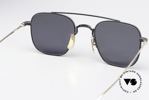 Thom Browne TBS907 Herrenbrille Schwarz Gold, ungetragenes Einzelstück mit Thom Browne Verpackung, Passend für Herren
