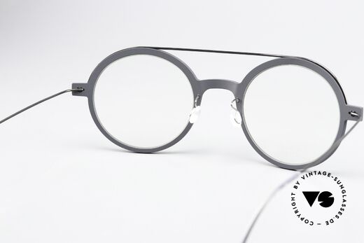 Lindberg 6543 50 NOW Schwarze Titaniumbrille, ungetragenes Designerstück mit original Lindberg Etui, Passend für Herren und Damen