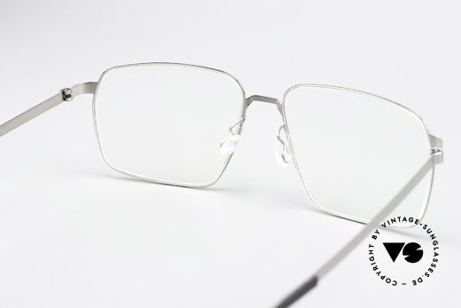 Lindberg 9635 Strip Titanium Titan Rahmen Silber Poliert, Titan-Fassung kann natürlich beliebig verglast werden, Passend für Herren und Damen