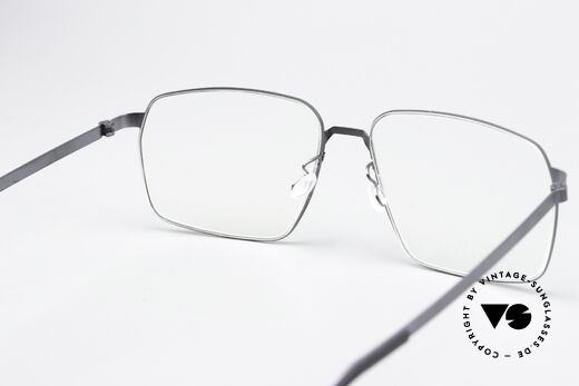Lindberg 9635 Strip Titanium Titanbrille Blaugrau Matt, Titan-Fassung kann natürlich beliebig verglast werden, Passend für Herren und Damen