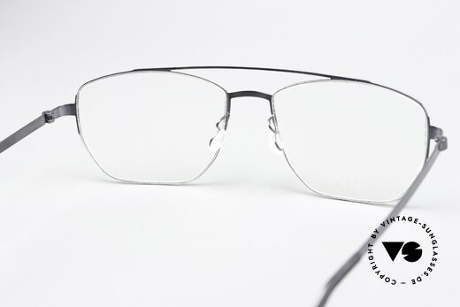Lindberg 9618 Strip Titanium Designerbrille Grau Poliert, die orig. DEMOgläser können beliebig getauscht werden, Passend für Herren und Damen